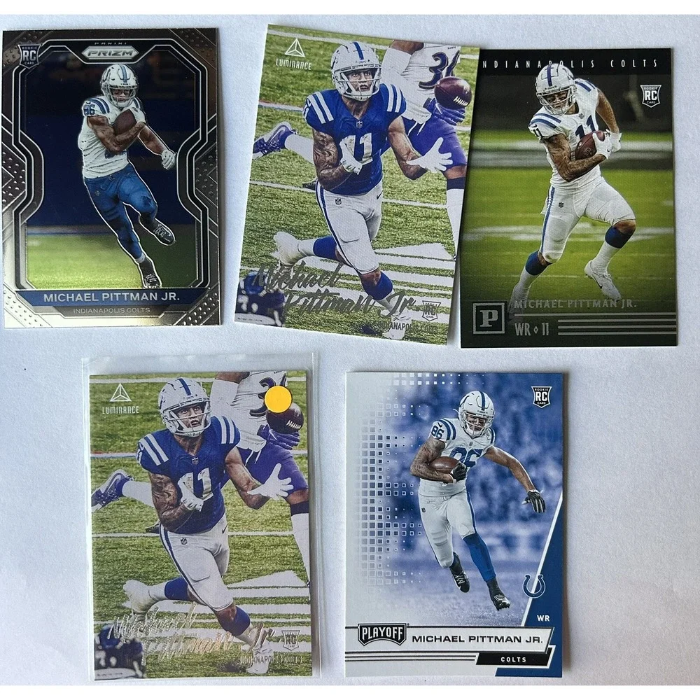 Michael Pitman Jr. Lot of 5 Panini Indianapolis Colts Football Cards (X8)